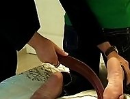 Hand & Feet spanking for an innocent looking young beauty