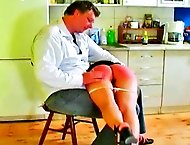 Vika knows  what kind of spanking punishment awaits her at home